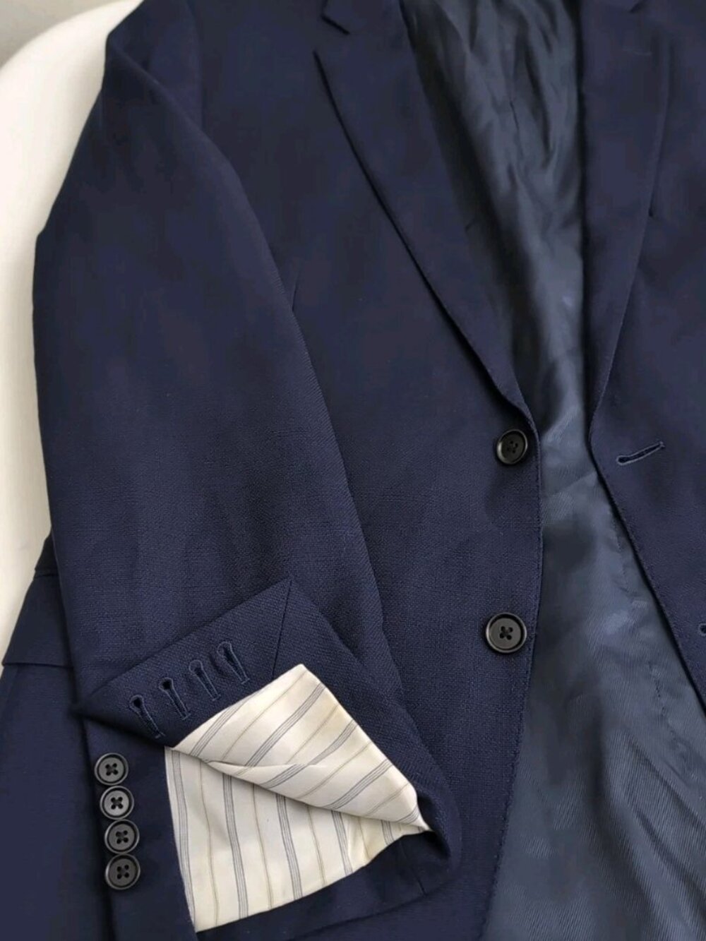 Hawes & Curtis Dark Navy Wool Sport Coat 42R